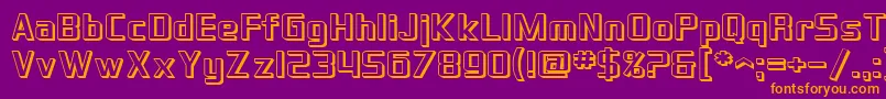 SF Theramin Gothic Shaded Font – Orange Fonts on Purple Background