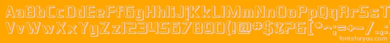 SF Theramin Gothic Shaded Font – Pink Fonts on Orange Background