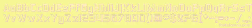SF Theramin Gothic Shaded Font – Pink Fonts on Yellow Background