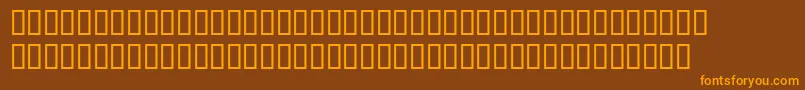 BemboExpertExtraBold-Schriftart – Orangefarbene Schriften auf braunem Hintergrund