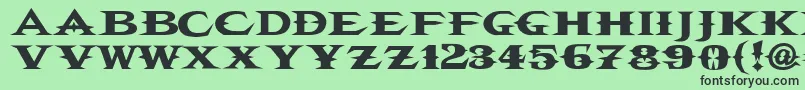 Vtcbelialsblade Font – Black Fonts on Green Background