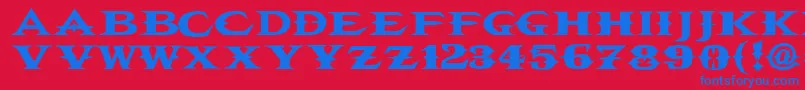 Vtcbelialsblade Font – Blue Fonts on Red Background