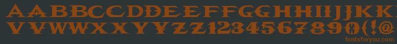 Шрифт Vtcbelialsblade – коричневые шрифты на чёрном фоне