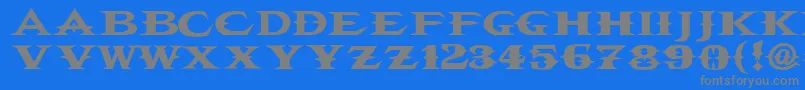 Fonte Vtcbelialsblade – fontes cinzas em um fundo azul