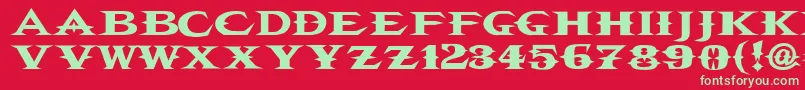 fuente Vtcbelialsblade – Fuentes Verdes Sobre Fondo Rojo