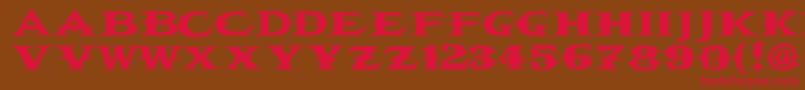 Vtcbelialsblade Font – Red Fonts on Brown Background