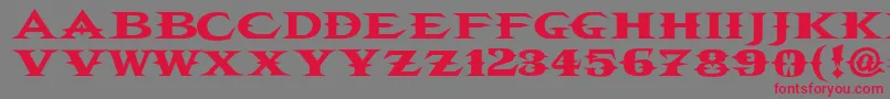 Vtcbelialsblade Font – Red Fonts on Gray Background