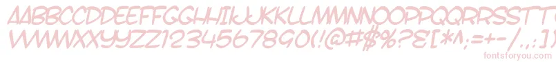 SF Toontime B Italic Font – Pink Fonts on White Background
