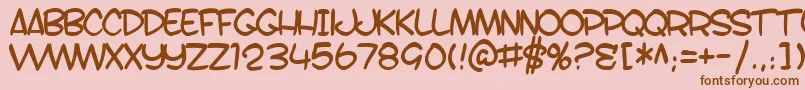 SF Toontime B Font – Brown Fonts on Pink Background