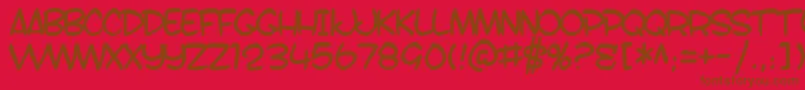 SF Toontime B Font – Brown Fonts on Red Background