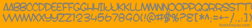 SF Toontime B Font – Gray Fonts on Orange Background