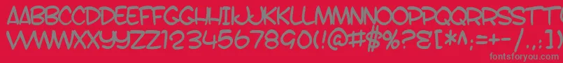 SF Toontime B Font – Gray Fonts on Red Background