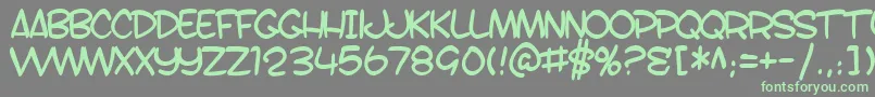 SF Toontime B Font – Green Fonts on Gray Background