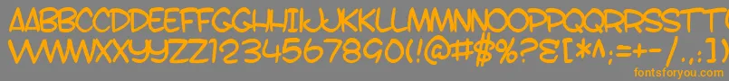 SF Toontime B Font – Orange Fonts on Gray Background