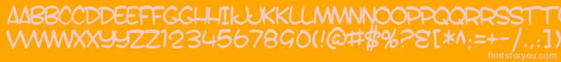 SF Toontime B Font – Pink Fonts on Orange Background