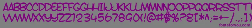 SF Toontime B Font – Purple Fonts on Gray Background