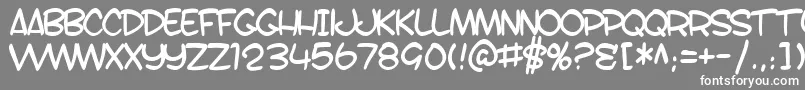 SF Toontime B Font – White Fonts on Gray Background