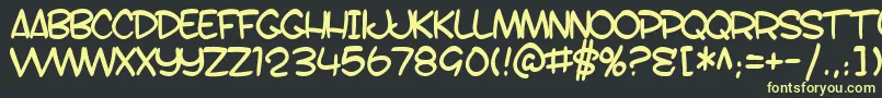 SF Toontime B Font – Yellow Fonts on Black Background