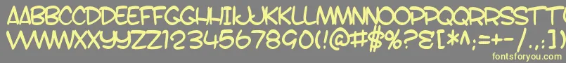 SF Toontime B Font – Yellow Fonts on Gray Background