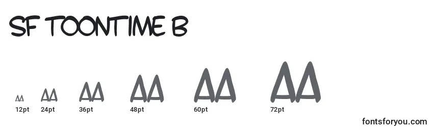 SF Toontime B Font Sizes