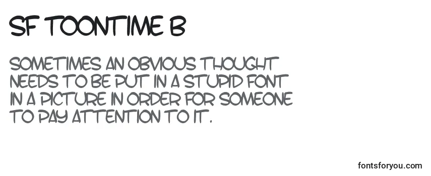 Review of the SF Toontime B Font