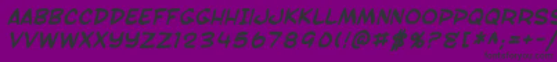 Fonte SF Toontime Blotch Bold Italic – fontes pretas em um fundo violeta