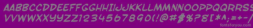 fuente SF Toontime Blotch Bold Italic – Fuentes Grises Sobre Fondo Morado