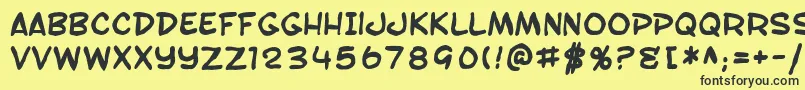 SF Toontime Blotch Bold Font – Black Fonts on Yellow Background