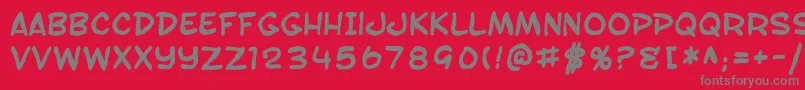 Fonte SF Toontime Blotch Bold – fontes cinzas em um fundo vermelho