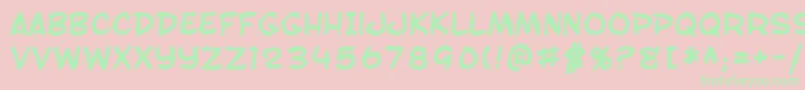 SF Toontime Blotch Bold-Schriftart – Grüne Schriften auf rosa Hintergrund