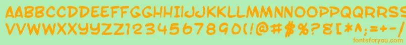SF Toontime Blotch Bold Font – Orange Fonts on Green Background