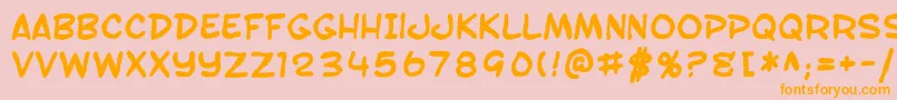 SF Toontime Blotch Bold Font – Orange Fonts on Pink Background
