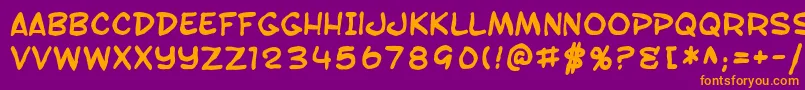 fuente SF Toontime Blotch Bold – Fuentes Naranjas Sobre Fondo Morado