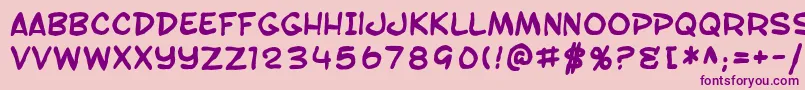 SF Toontime Blotch Bold Font – Purple Fonts on Pink Background