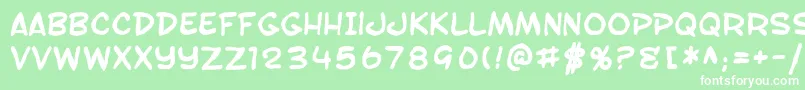 SF Toontime Blotch Bold Font – White Fonts on Green Background