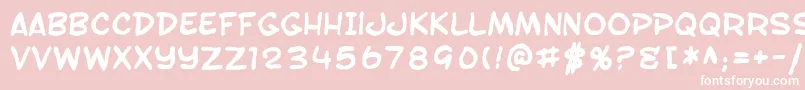 フォントSF Toontime Blotch Bold – ピンクの背景に白い文字
