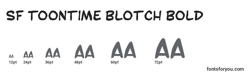 SF Toontime Blotch Bold Font Sizes