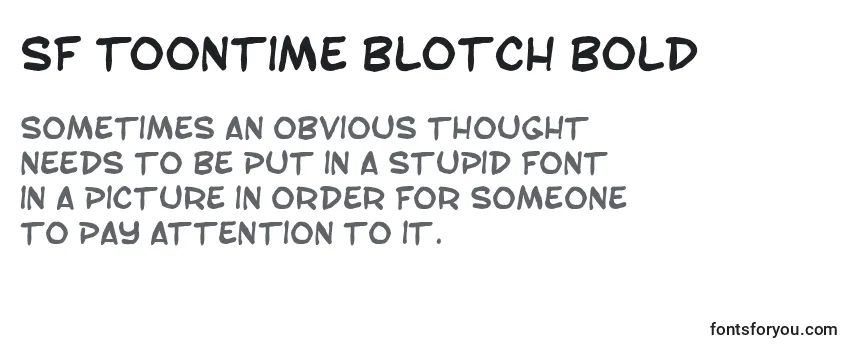 Review of the SF Toontime Blotch Bold Font
