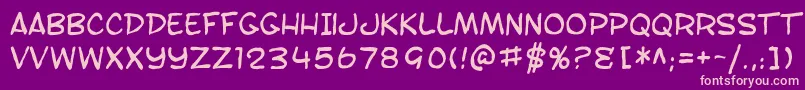 SF Toontime Blotch Font – Pink Fonts on Purple Background