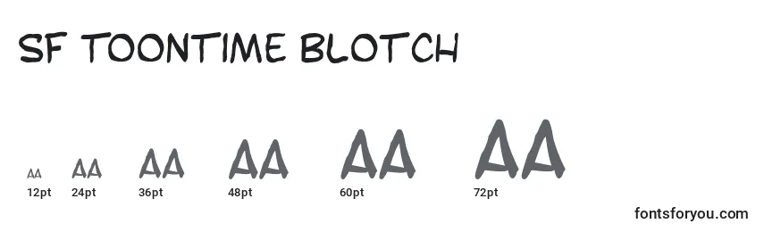 SF Toontime Blotch Font Sizes