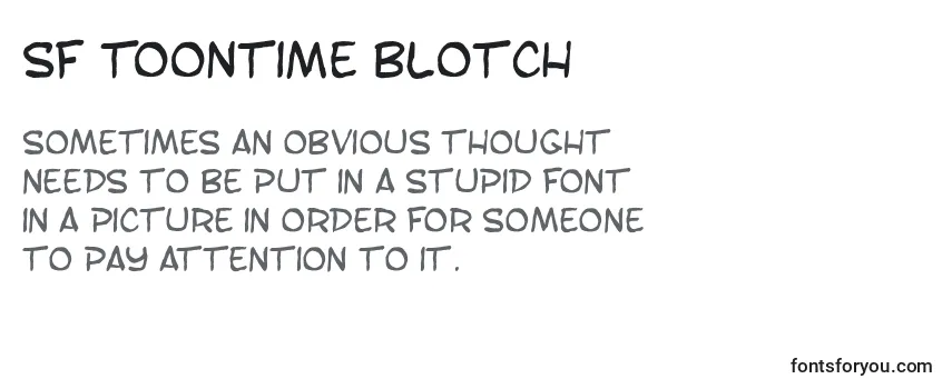Review of the SF Toontime Blotch Font