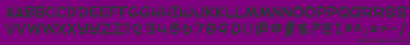 SF Toontime Bold Font – Black Fonts on Purple Background