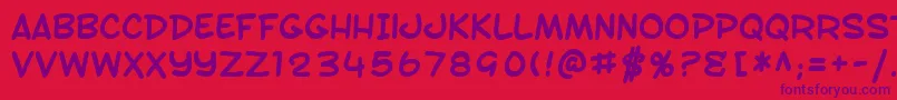 SF Toontime Bold Font – Purple Fonts on Red Background