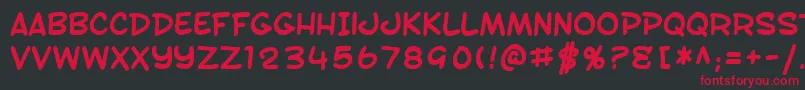 SF Toontime Bold Font – Red Fonts on Black Background