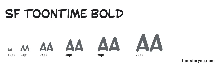 SF Toontime Bold Font Sizes