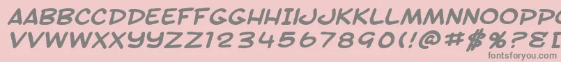 SF Toontime Extended Bold Italic Font – Gray Fonts on Pink Background