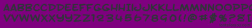 SF Toontime Extended Bold Font – Black Fonts on Purple Background