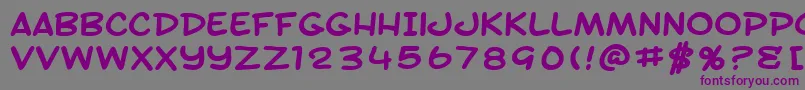 SF Toontime Extended Bold Font – Purple Fonts on Gray Background