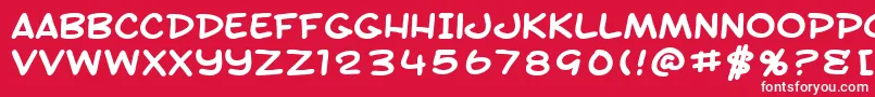 フォントSF Toontime Extended Bold – 赤い背景に白い文字