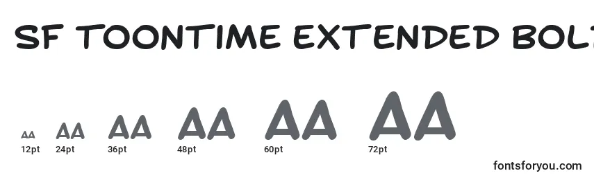 SF Toontime Extended Bold Font Sizes